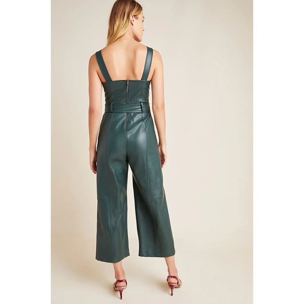 Anthropologie Samira Faux Leather Jumpsuit - Picture 2 of 6